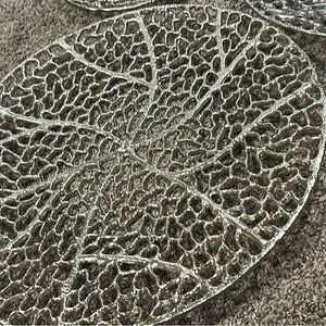 Silver Textured Decorative Plates